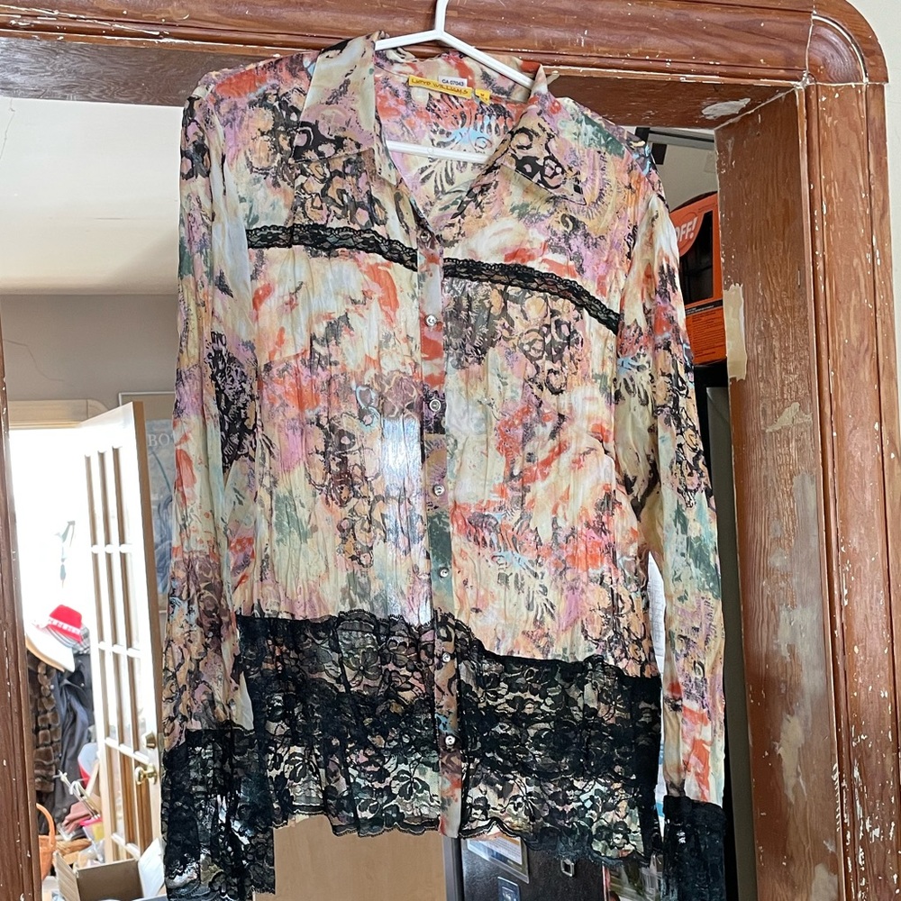 Sheer Floral Blouse